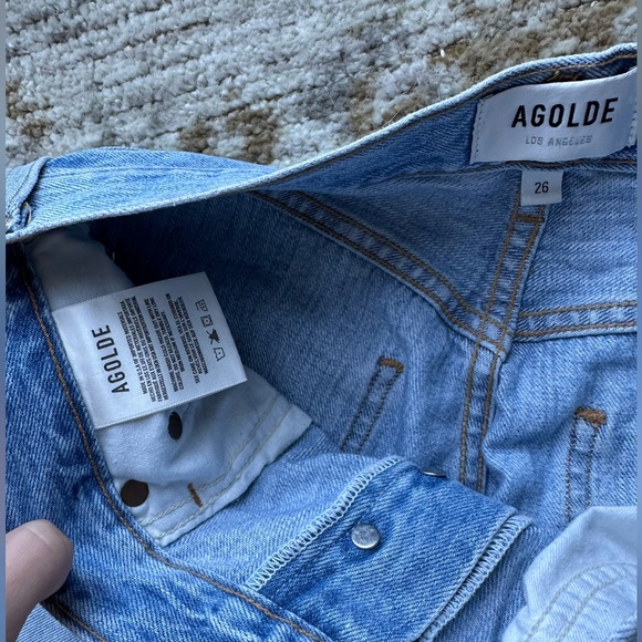Agolde Riley High Rise Straight Crop Jeans - Picture 8 of 9